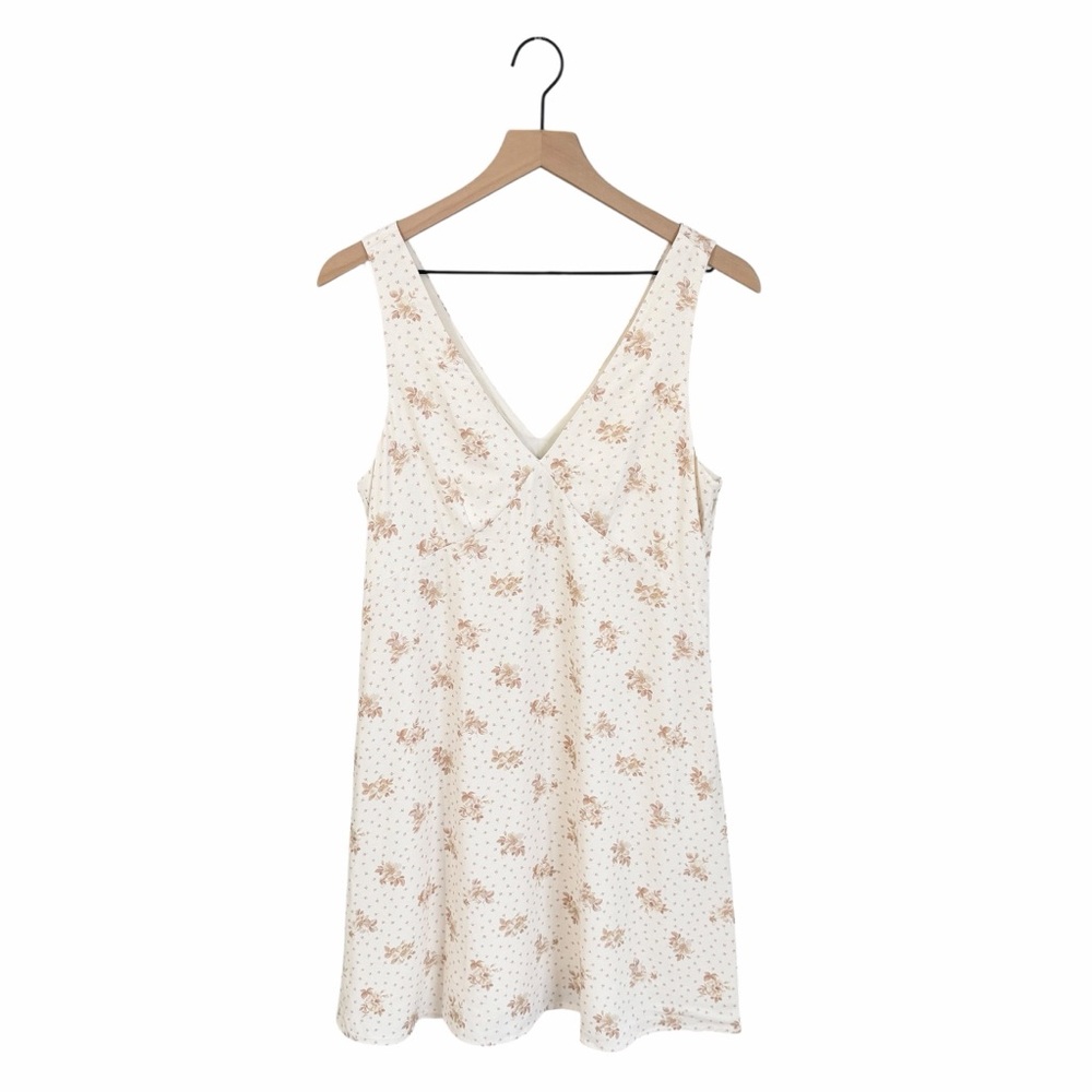 & Other Stories Floral Satin Mini Dress Size 6 NWT - Picture 2 of 10